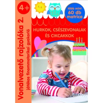 Vonalvezető rajzolóka 2. - Hurkok, csészevonalak és cikcakkok - Játékos finommotorikai gyakorló - több mint 60 db matrica