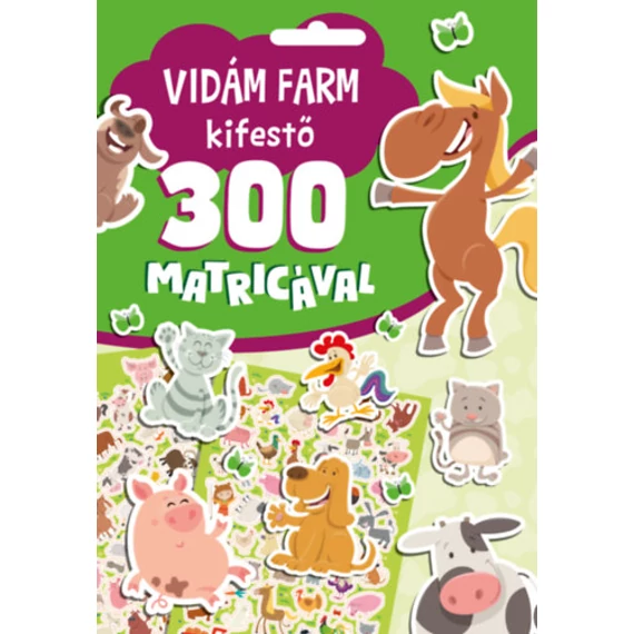 Vidám farm kifestő 300 matricával