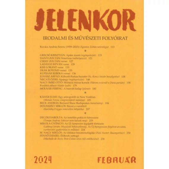 Jelenkor - Irodalmi és művészeti folyóirat - 2024. február